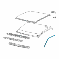 OEM 1991 GMC C1500 Weatherstrip, Front Side Door Roof Drip Diagram - 15012833