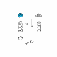 OEM Nissan Quest Rear Spring Seat-Rubber Diagram - 55050-9W20A