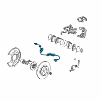 OEM Honda S2000 Sensor Assembly, Left Rear Diagram - 57475-S2A-003