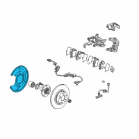 OEM 2005 Honda S2000 Splash Guard, Rear Diagram - 43253-S2A-000