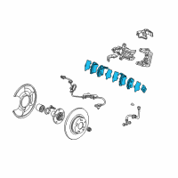 OEM Honda S2000 Pad Set, Rear Diagram - 43022-S2A-010