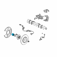 OEM 2000 Honda Accord Bearing Assembly, Front Hub Diagram - 44300-S84-A02