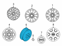 OEM 2008 Nissan Pathfinder Spare Tire Wheel Assembly Diagram - 40300-ZP57A