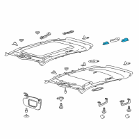 OEM Ford F-150 Reading Lamp Assembly Diagram - HM2Z-13776-AC