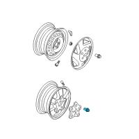 OEM Saturn Wheel Nut Cap *Dark Gray Diagram - 21011331