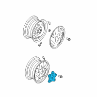 OEM 2002 Chevrolet Camaro Wheel Trim CAP Diagram - 9593461