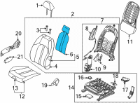 OEM Hyundai Heater-Front Seat Back, LH Diagram - 88370-L0010