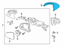 OEM 2020 Ford Mustang Mirror Cover Diagram - FR3Z-17D742-AAPTM