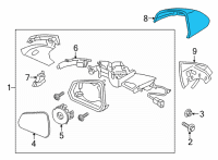 OEM Ford Mustang Mirror Cover Diagram - FR3Z-17D742-AAPTM