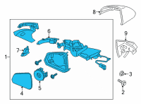 OEM 2017 Ford Mustang Power Mirror Diagram - FR3Z-17682-M