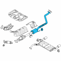 OEM 2018 Kia Forte5 Muffler Assembly-Center Diagram - 28650B0750