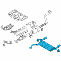 OEM Kia Forte5 Muffler Assembly-Rear Diagram - 28710B0880