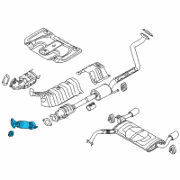 OEM Kia Forte5 Muffler Assembly-Front Diagram - 28610D1200