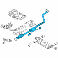 OEM 2018 Kia Forte5 Muffler Complete-Cen Diagram - 28600B0750