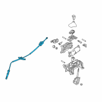 OEM Hyundai Elantra GT Automatic Transmission Lever Cable Assembly Diagram - 46790-F2300