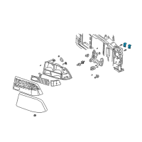 OEM 2004 Chevrolet S10 Headlamp Assembly Retainer Diagram - 15734237