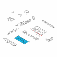 OEM BMW Z4 Trunk Floor Diagram - 41-00-7-225-096