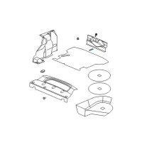 OEM 2004 Saturn Ion Handle, Rear Compartment Spare Wheel Cover Diagram - 22682612