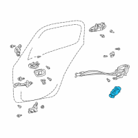 OEM 2002 Lexus GS300 Rear Door Lock Actuator Assembly, Right Diagram - 69130-30110