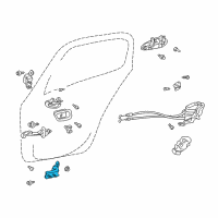 OEM Toyota Prius Lower Hinge Diagram - 68770-47010