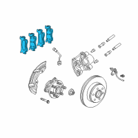 OEM 2000 Dodge Dakota *SHOEKIT-FRONTDISCBRAKE Diagram - 5016167AC