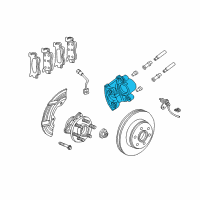 OEM 2002 Dodge Durango Brake Caliper Diagram - 5016168AA