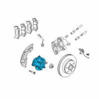 OEM 2003 Dodge Durango Disc Brake Hub Front Right Diagram - 52068964AF