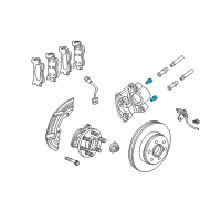 OEM 2005 Dodge Durango BUSHING-Disc Brake CALIPER Diagram - 5003896AB