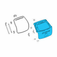 OEM 2010 Chevrolet Equinox Lift Gate Diagram - 84680007