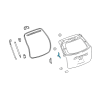 OEM 2012 Chevrolet Equinox Lift Cylinder Lower Bracket Diagram - 20903050