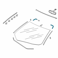 OEM 2013 Honda Accord Rubber B, FR. Windshield Dam Diagram - 73126-SYY-000