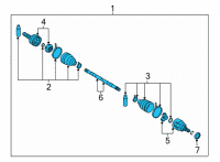 OEM 2021 Nissan Rogue Shaft Assy-Rear Drive Diagram - 39600-6RE0A