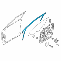 OEM 2016 Kia Sorento Run Assembly-Front Door Window Glass Diagram - 82540C5000