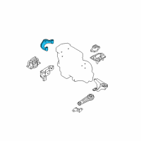 OEM 2009 Nissan Versa Engine Mounting Stay, Right Diagram - 11237-EL20A