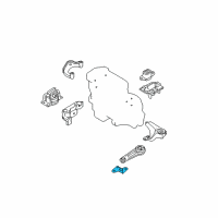 OEM 2009 Nissan Versa Engine Mounting Bracket, Rear Diagram - 11332-EL21A
