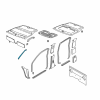 OEM 1998 Nissan Frontier Garnish Assy-Front Pillar, RH Diagram - 76911-9Z403