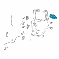 OEM 2011 Lincoln Navigator Handle, Outside Diagram - 9L7Z-7826604-AD