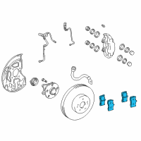 OEM 2004 Lexus LS430 Front Disc Brake Pad Kit Diagram - 04465-50240