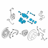 OEM 2014 Hyundai Azera Caliper Kit-Rear Brake, LH Diagram - 58310-2TA60