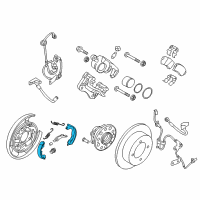 OEM 2014 Kia Optima Rear Brake Shoe & Lining Kit Diagram - 583053QA01