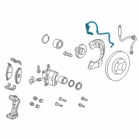 OEM 2019 Chevrolet Spark Front Speed Sensor Diagram - 42437121