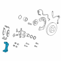 OEM 2016 Chevrolet Spark Caliper Support Diagram - 13591414