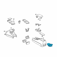 OEM 1999 Toyota Solara Cup Holder Diagram - 55630-AA010-B1
