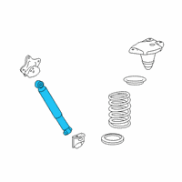 OEM Lexus RX350L ABSORBER, Shock, Rear Diagram - 48531-48440