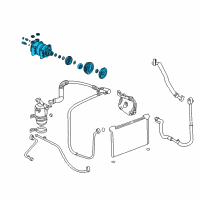 OEM 2002 GMC Sierra 2500 HD Compressor Diagram - 89019400