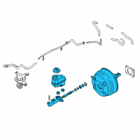 OEM 2012 Hyundai Genesis Booster & Master Cylinder Assembly Diagram - 58500-3M900