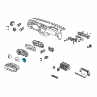 OEM 2001 Honda Odyssey Meter Assembly, Fuel & Temperature Diagram - 78130-S0X-A02