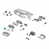 OEM 2000 Honda Odyssey Tachometer Assembly Diagram - 78125-S0X-A01