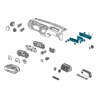 OEM 2001 Honda Odyssey Control Assy., Auto Air Conditioner *NH167L* (GRAPHITE BLACK) Diagram - 79600-S0X-A43ZA