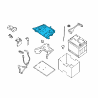 OEM 2019 Nissan Pathfinder Bracket Assembly-Battery Mounting Diagram - 64860-9PJ0A